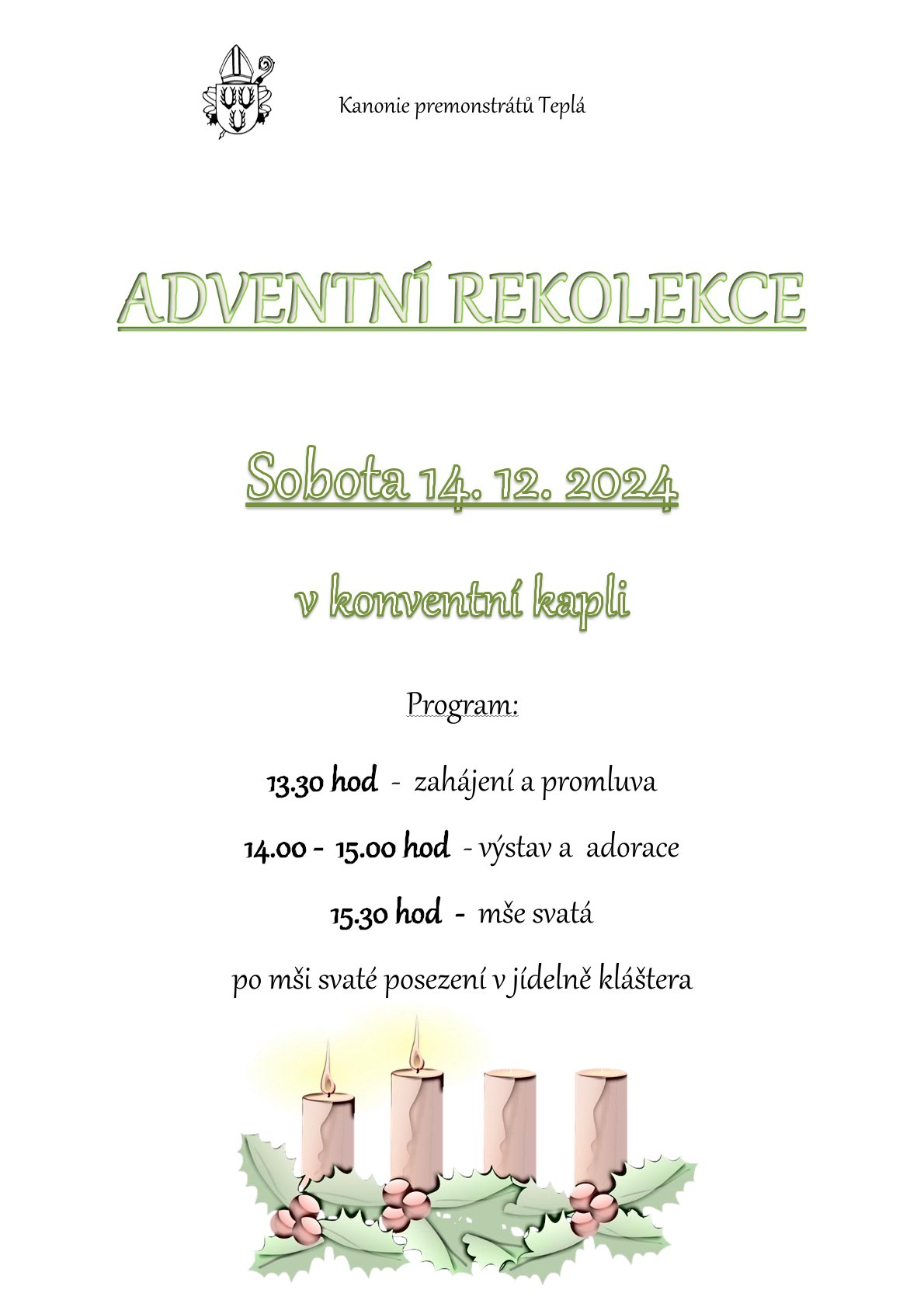 Adventni rekolekce 14 12 2024